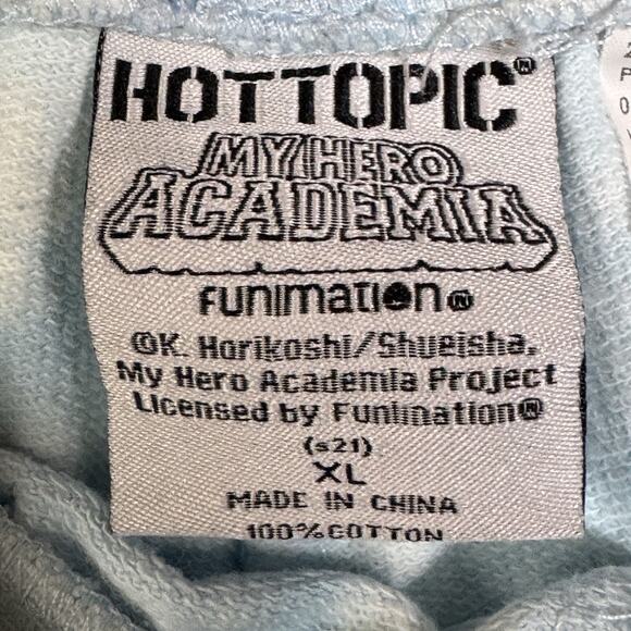 Hot Topic My Hero Academia Blue Tie Dye Sweat Shorts Cotton Women XL Drawstring - Picture 5 of 5